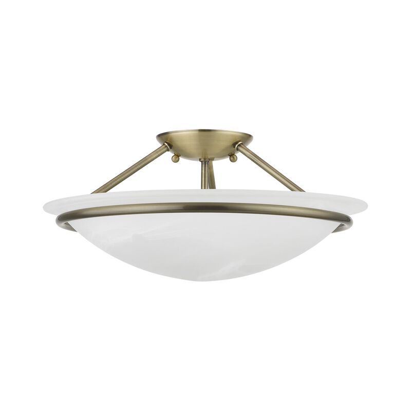 Newburgh 3 Light Semi Flush Mount by Livex Lighting