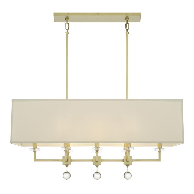 Paxton 38 Inch 8 Light Linear Suspension Light by Crystorama