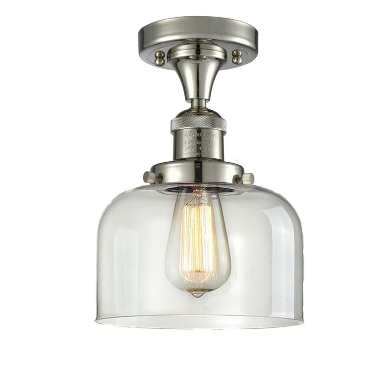 Bruno Marashlian Large Bell 8 Inch 1 Light LED Semi Flush Mount by Innovations Lighting