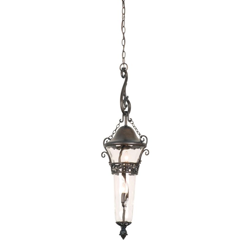 Anastasia 36 Inch Tall 2 Light Outdoor Hanging Lantern by Kalco Lighting