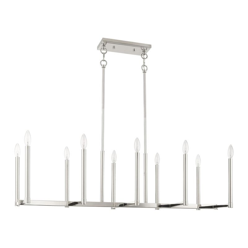 Alpine 42 Inch 10 Light Linear Suspension Light by Livex Lighting