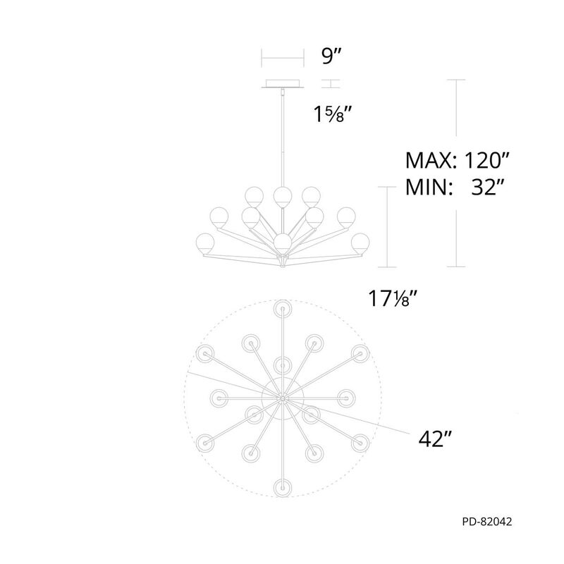 Double Bubble 42 Inch 15 Light LED Chandelier by Modern Forms