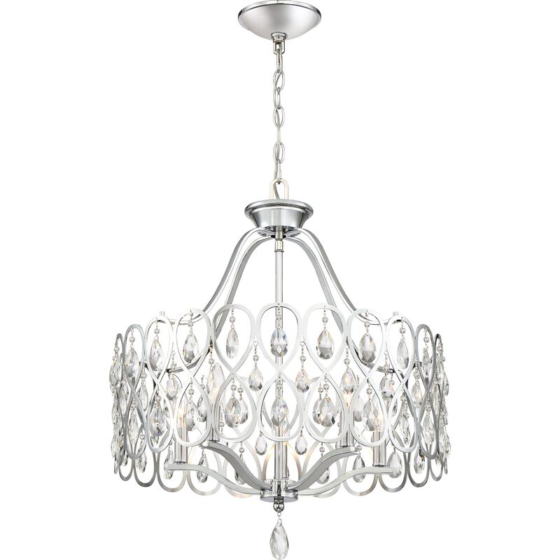 Lulu 22 Inch 5 Light Mini Chandelier by Quoizel