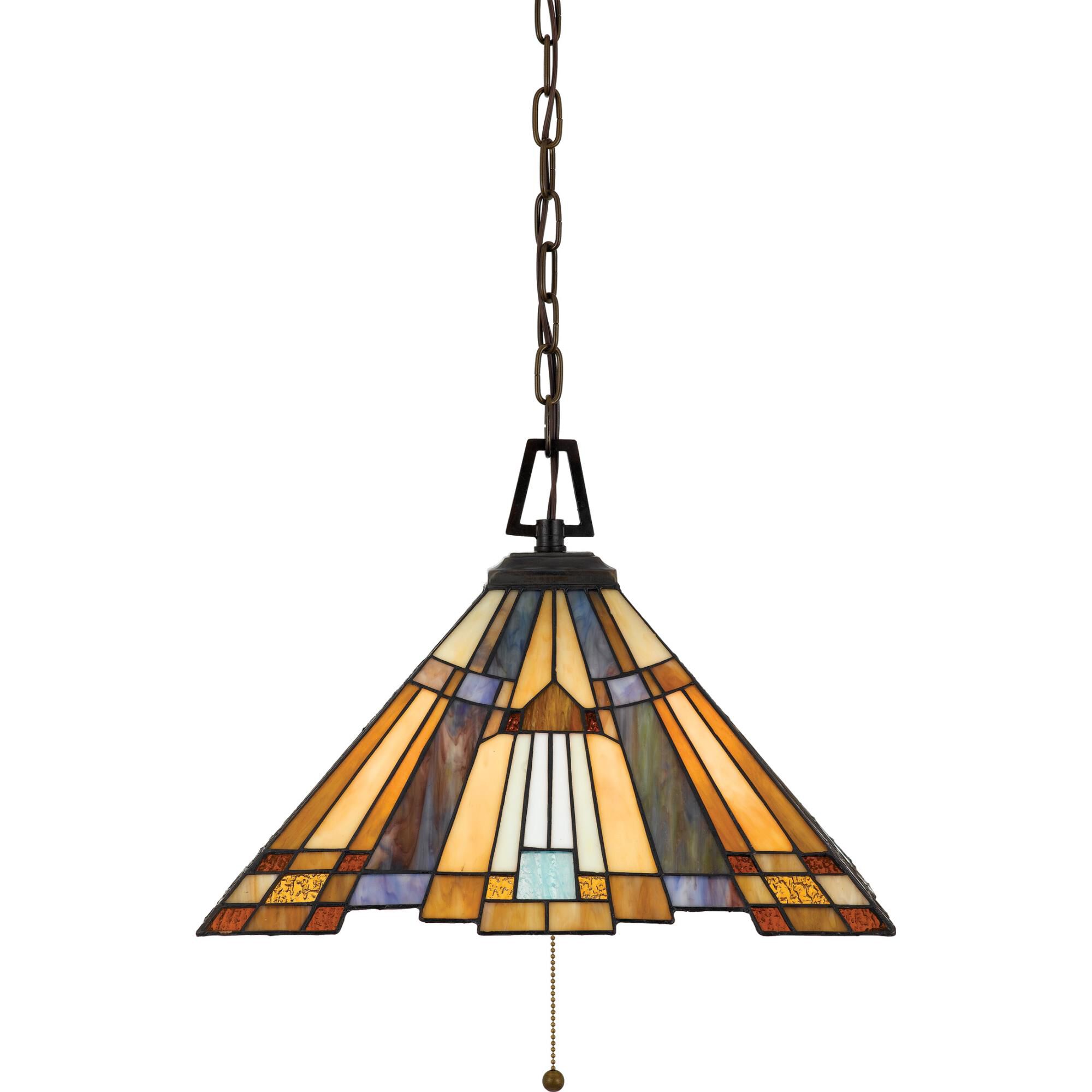 Shown in Valiant Bronze finish and Tiffany  Shade glass and Tiffany Glass shade