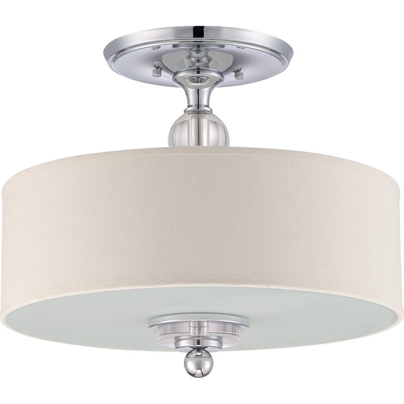 Downtown 17 Inch 3 Light Semi Flush Mount by Quoizel