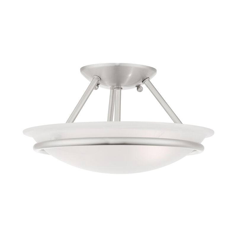 Newburgh 12 Inch 2 Light Semi Flush Mount by Livex Lighting