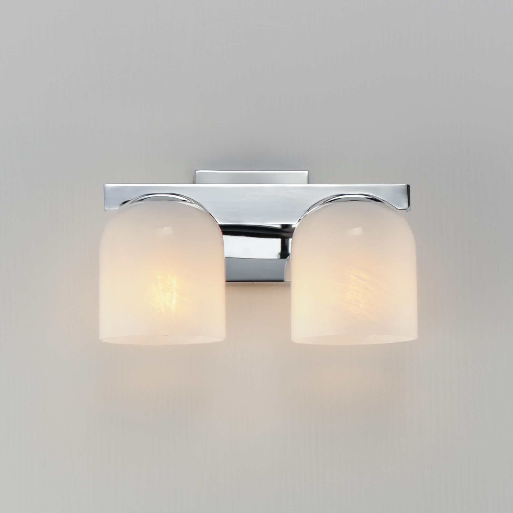 Shown in Polished Chrome finish and Marble glass and Glass shade