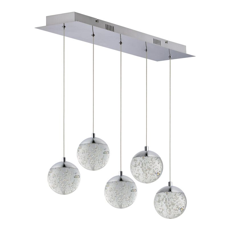 Orb Ii 34 Inch 5 Light LED Linear Suspension Light by ET2 Lighting