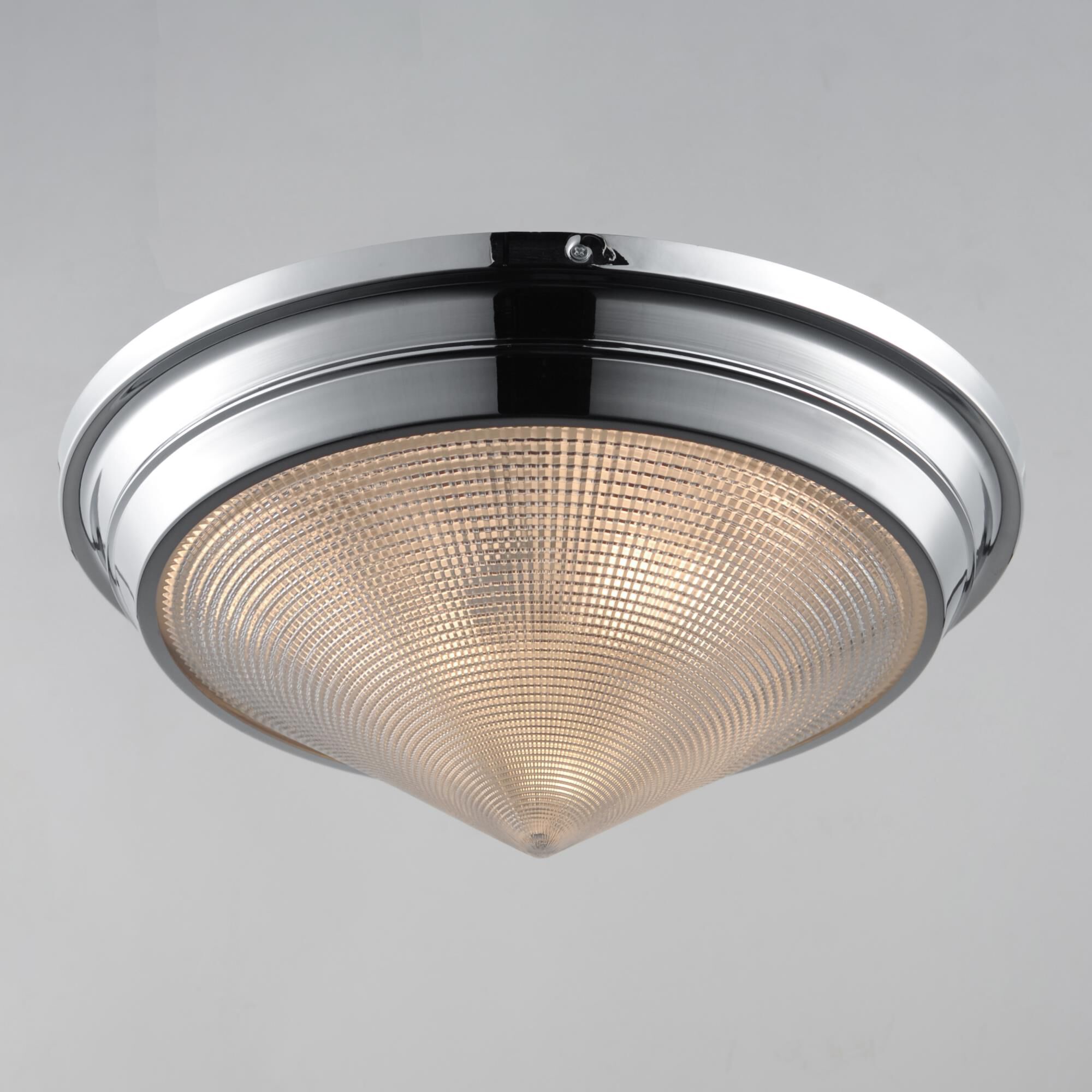 Shown in Polished Nickel finish and Prairie Rib Frost glass and Glass shade