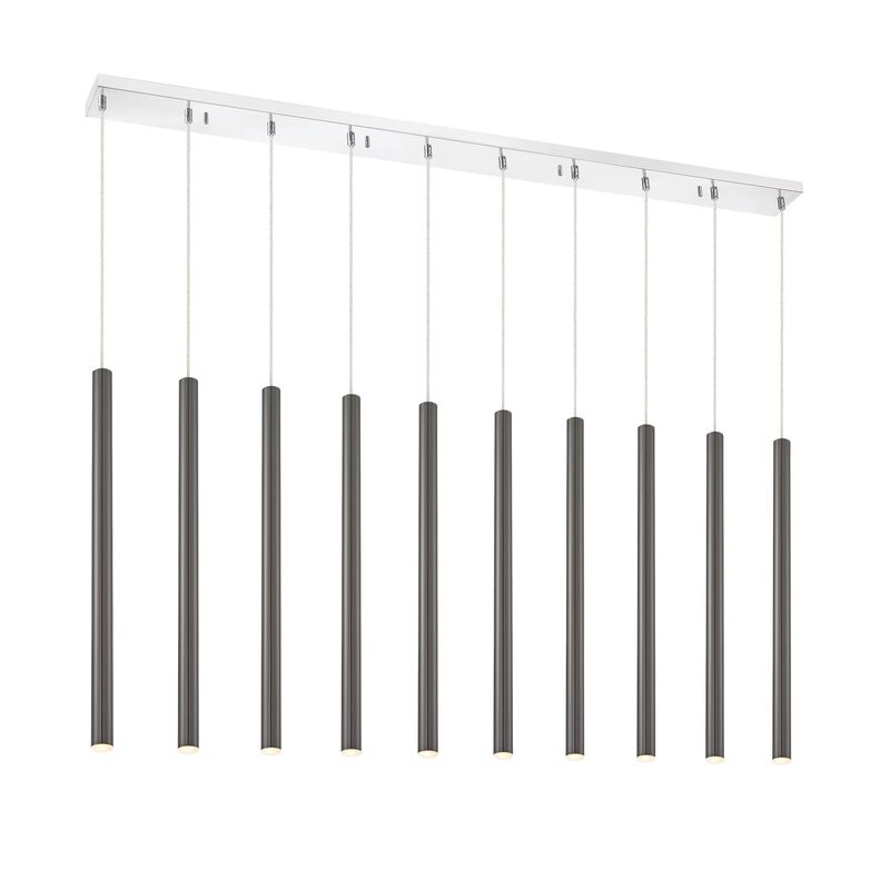 Forest 56 Inch 10 Light LED Linear Suspension Light by Z-Lite