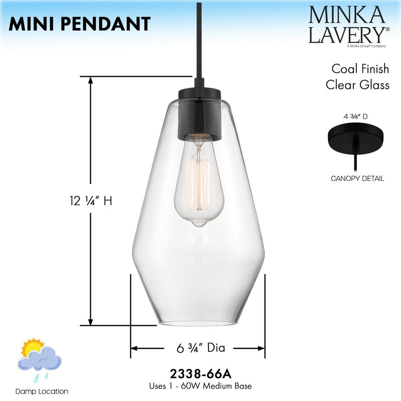 Minka Lavery 6 Inch Mini Pendant