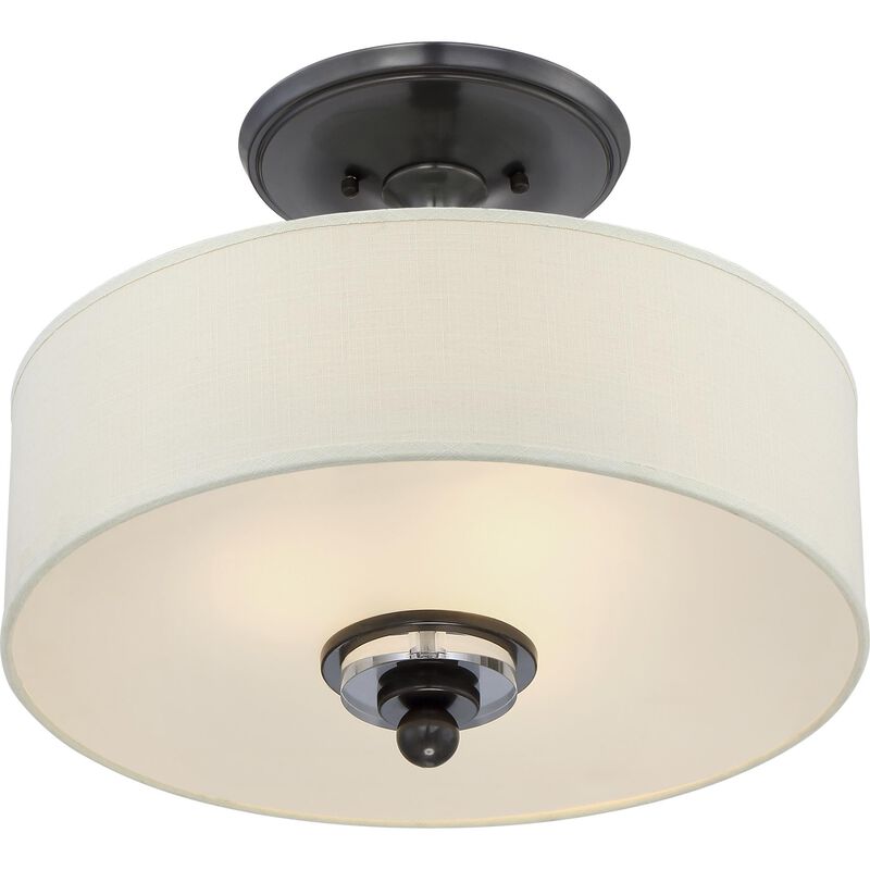 Downtown 17 Inch 3 Light Semi Flush Mount by Quoizel