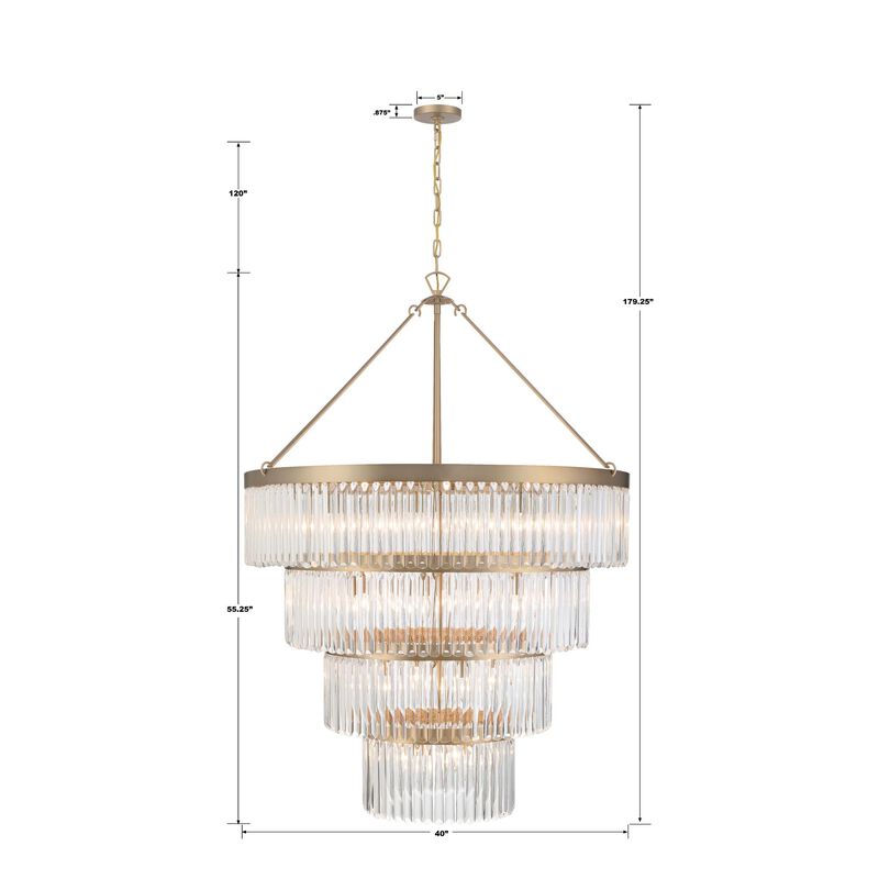 Emory 40 Inch 22 Light Chandelier by Crystorama