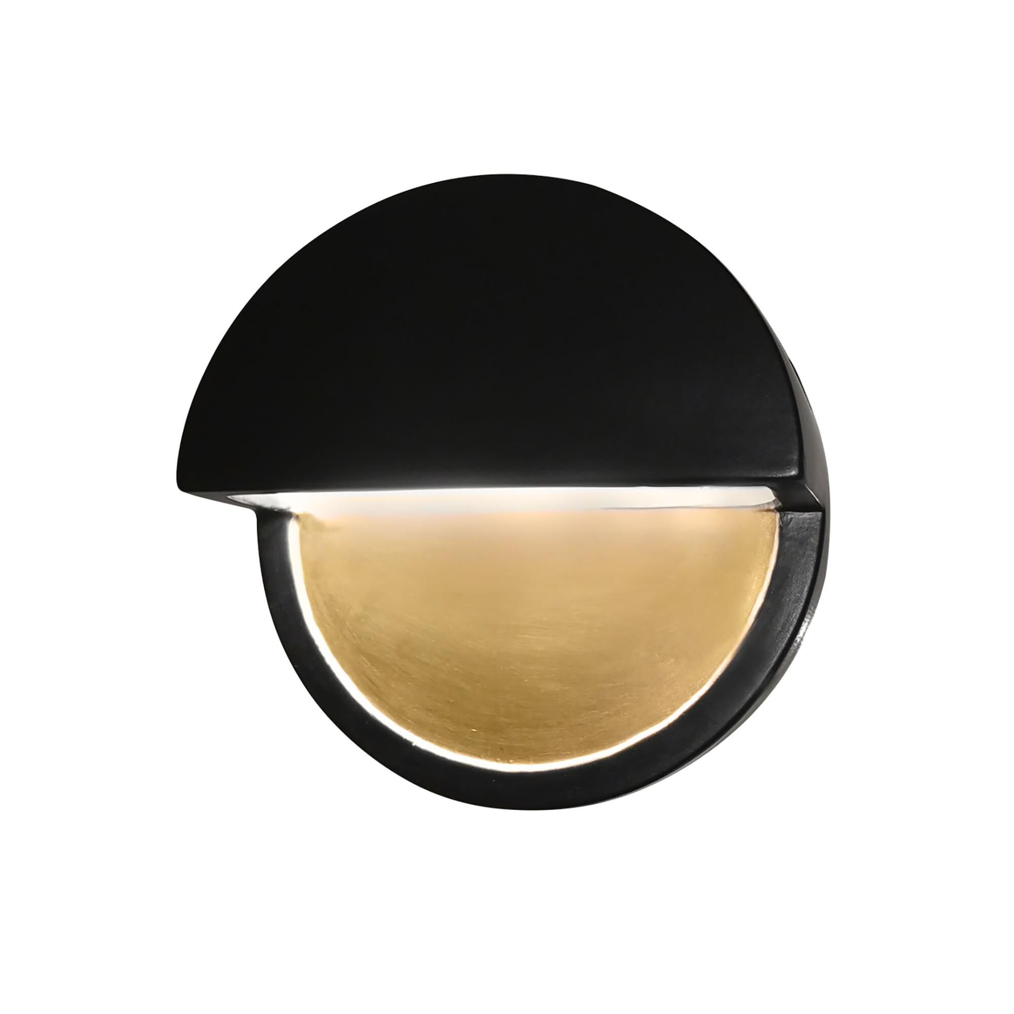 Shown in Carbon Matte Black - Champagne Gold Internal finish and Shape - Dome accent