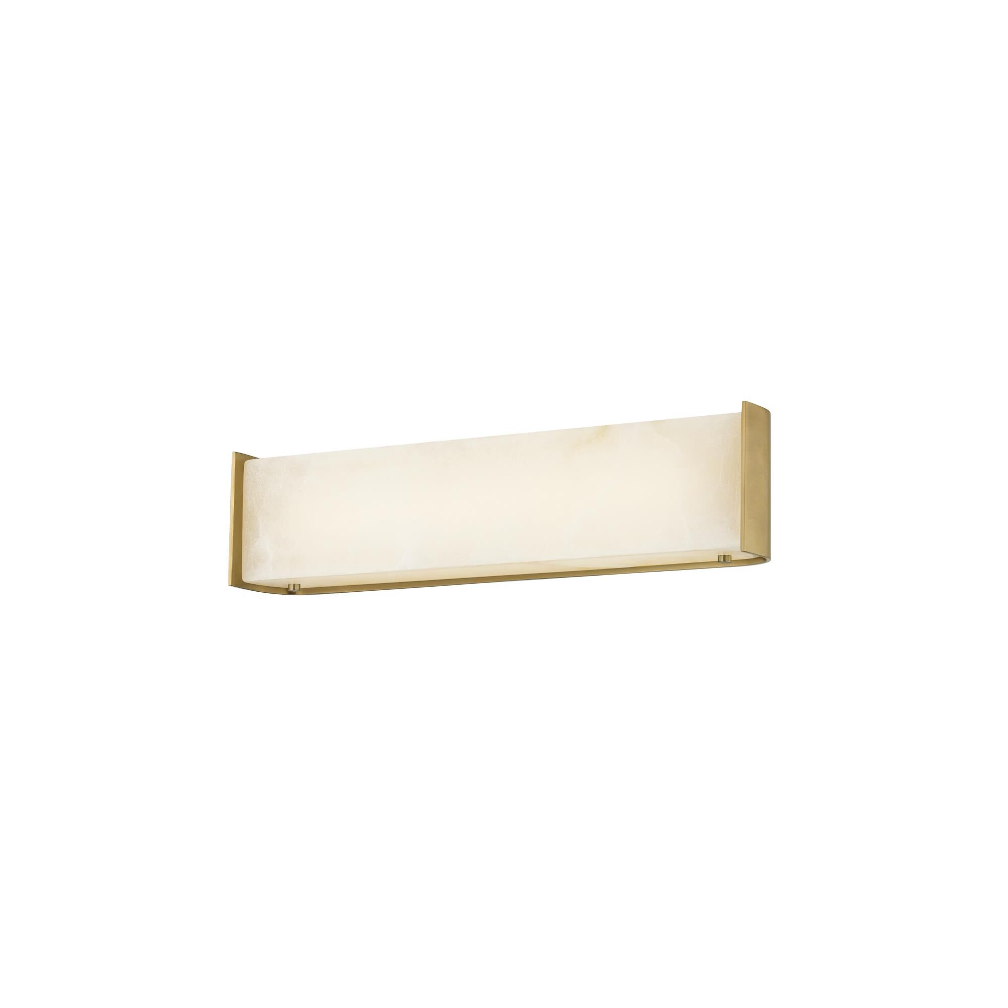 Shown in Vintage Brass finish and White Alabaster glass