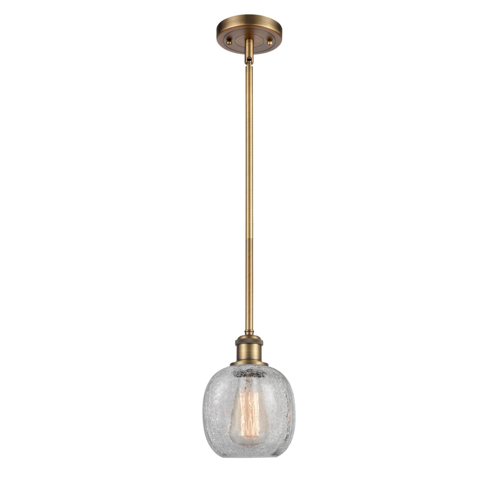 Shown in Brushed Brass finish and Sphere glass and Glass shade