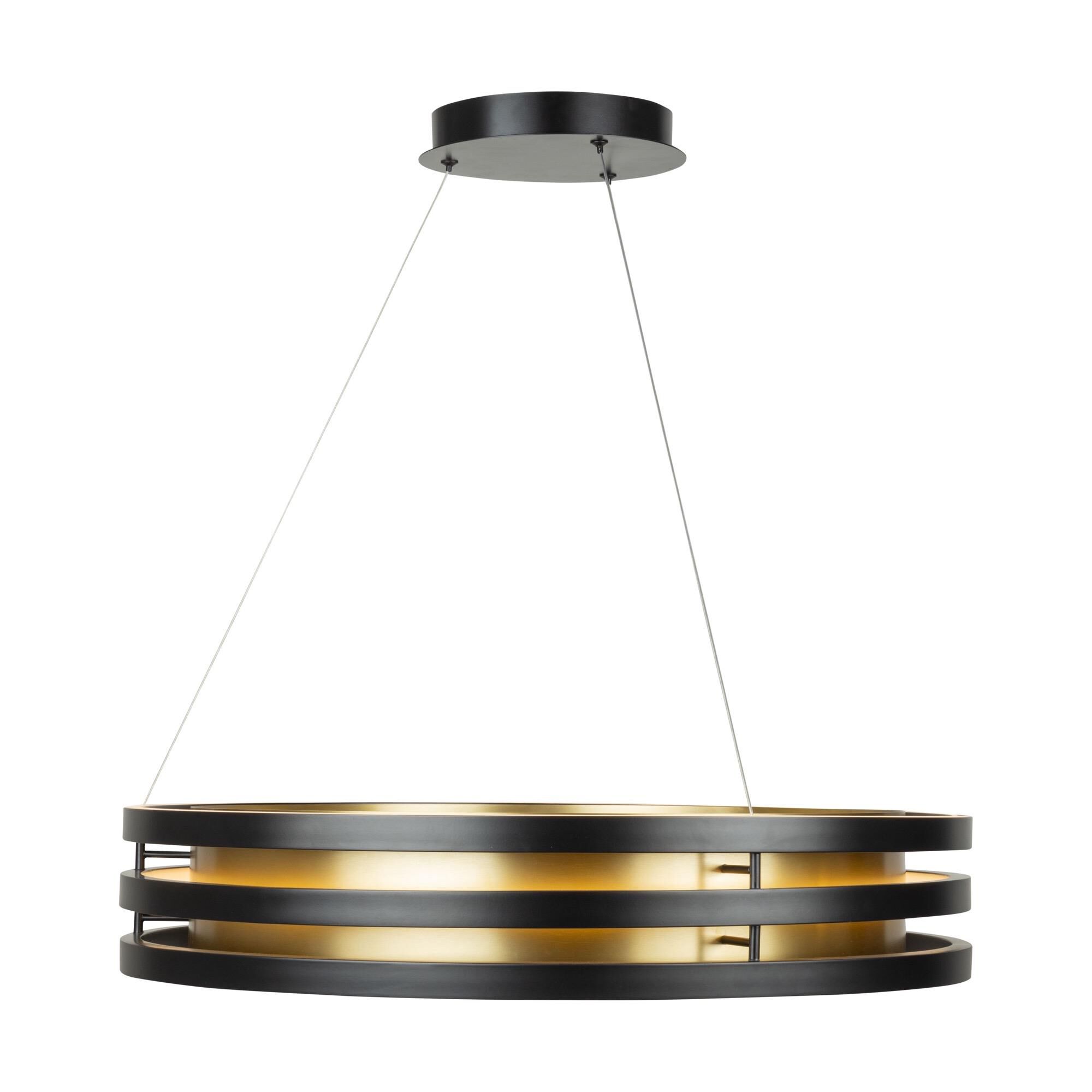 Shown in Black and Brushed Brass finish