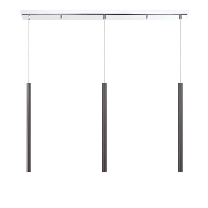 Forest 46 Inch 3 Light LED Linear Suspension Light by Z-Lite