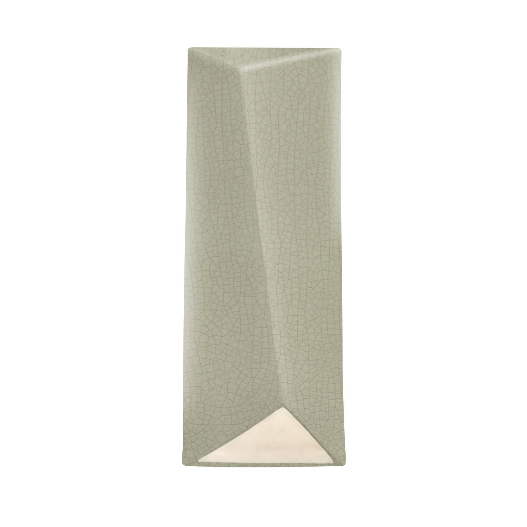 Shown in Celadon Green Crackle finish and Shape - Diagonal accent