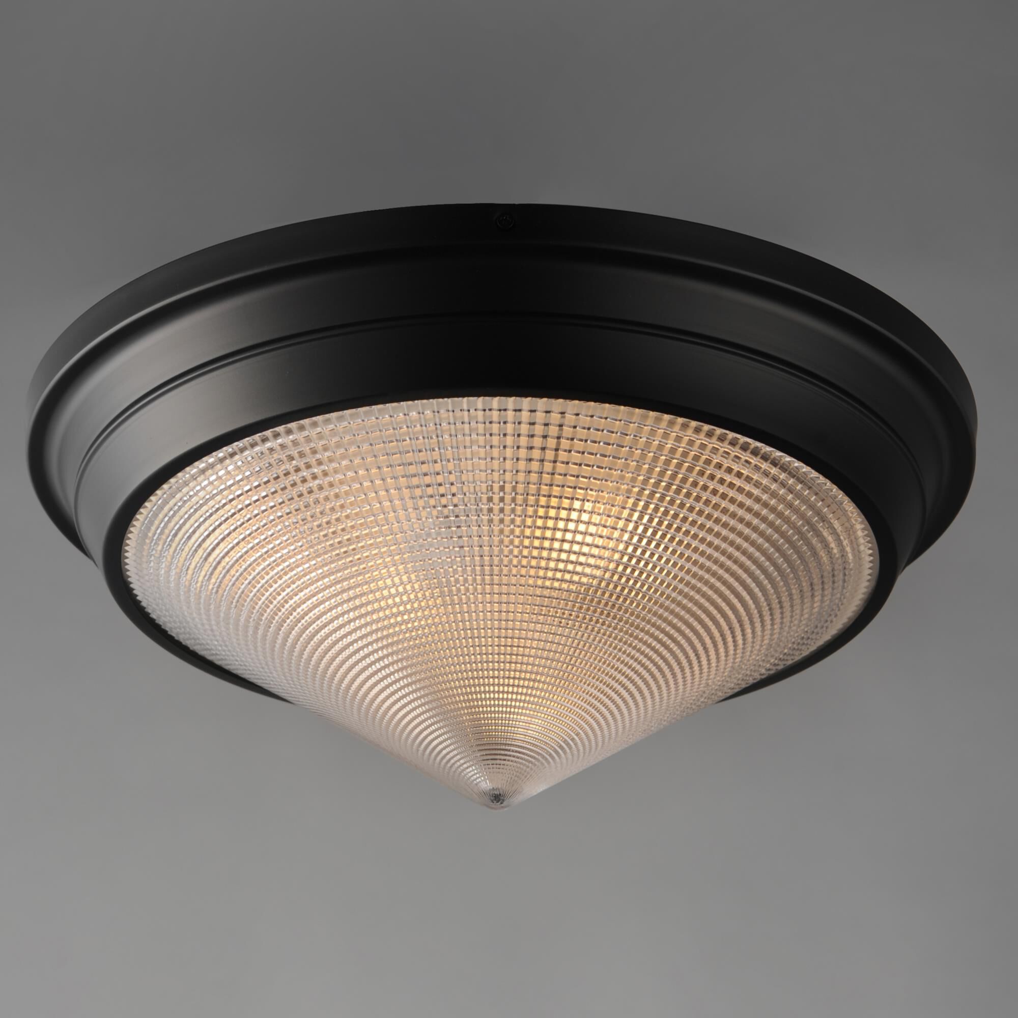 Shown in Black finish and Prairie Rib Frost glass and Glass shade