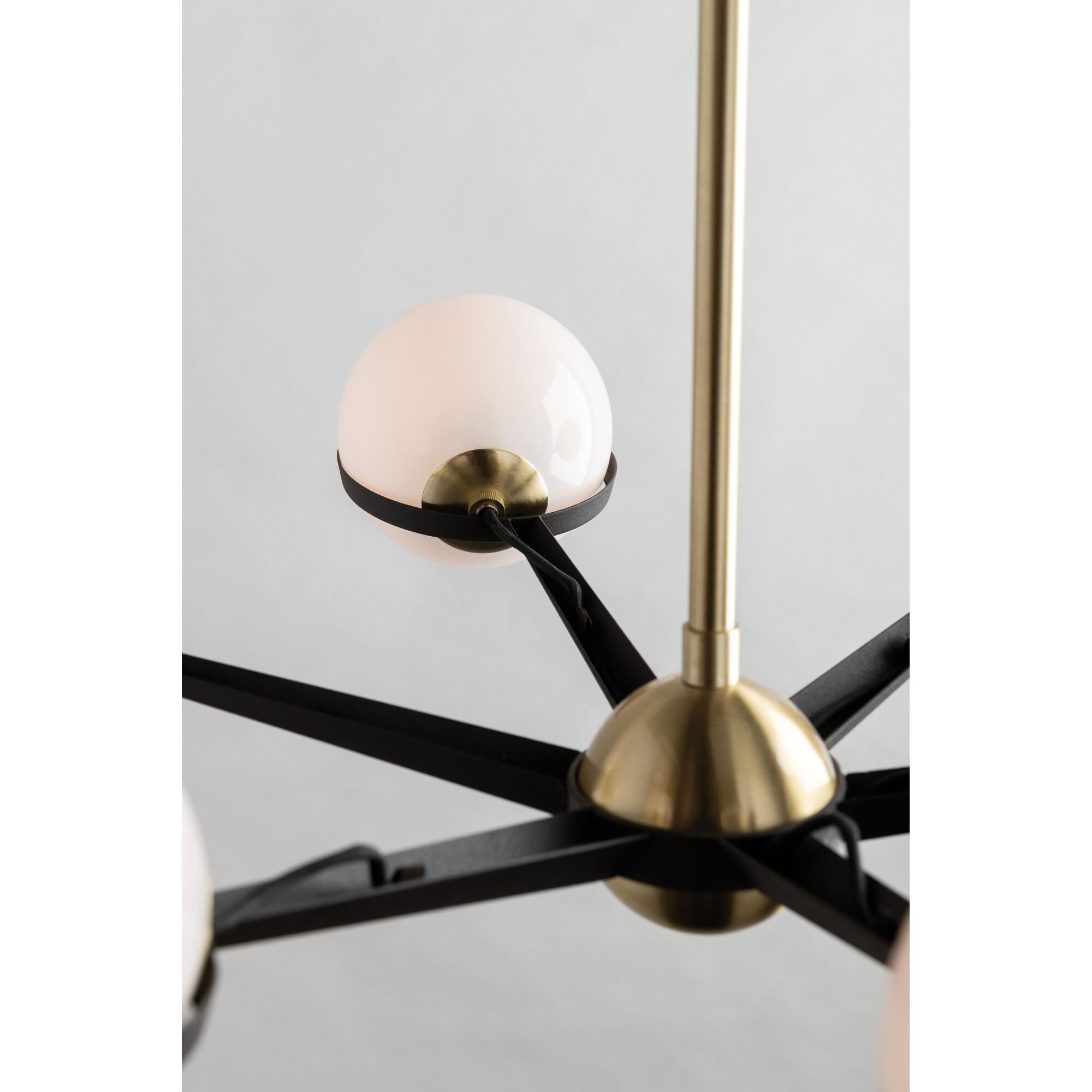 Shown in Textured Bronze And Brushed Brass finish and Gloss Opal glass