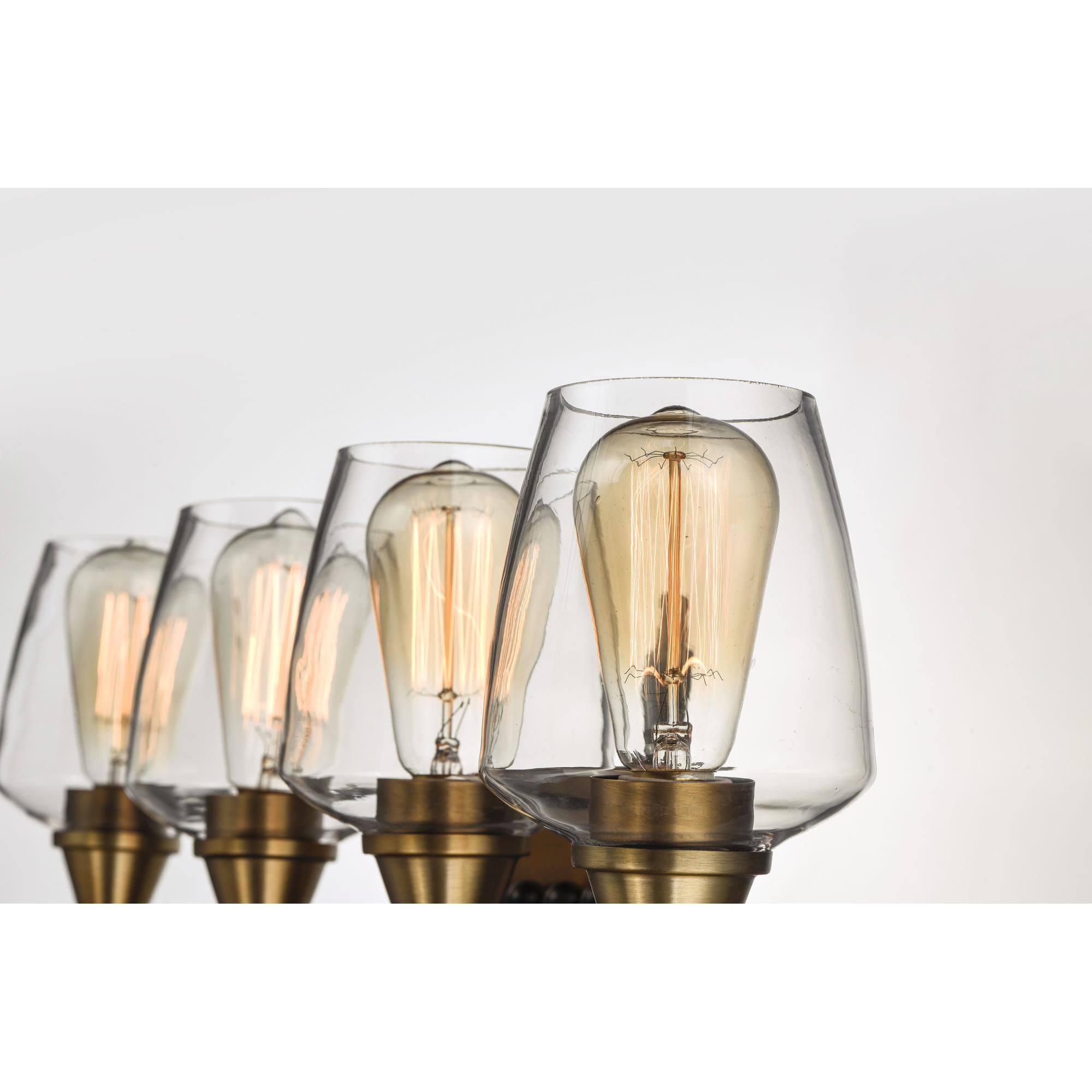 Shown in Bronze - Antique Brass finish and Clear glass