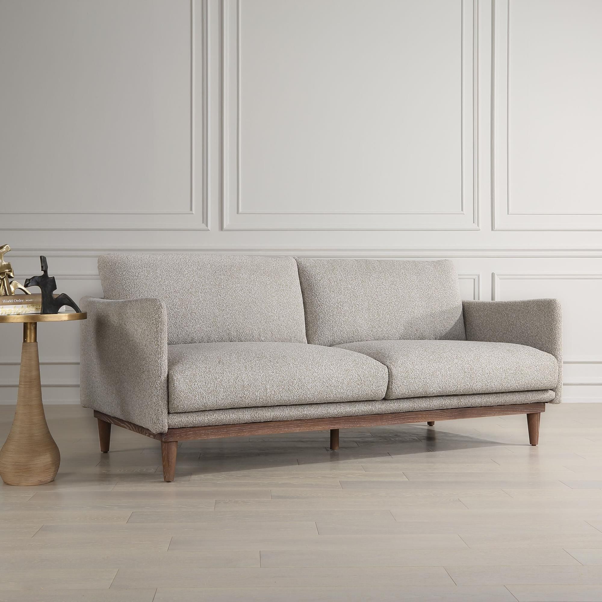 Shown in Relax In The Sink-In Comfort Of The Freefall Sofa. Featuring Clean Modern Lines And Resting On A Sol finish