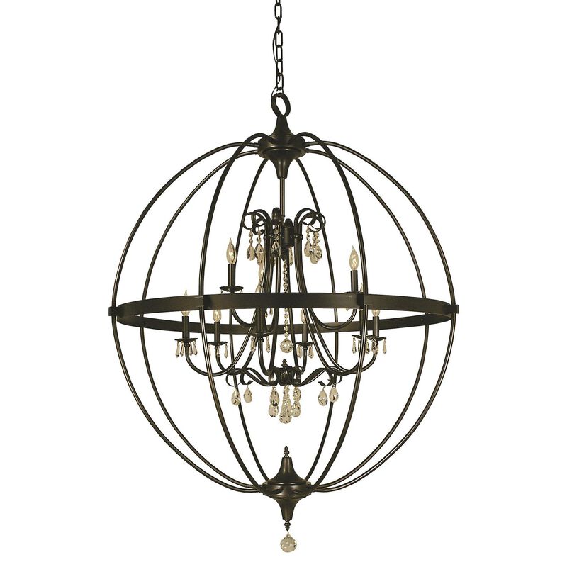 Compass 40 Inch 9 Light Chandelier by Framburg