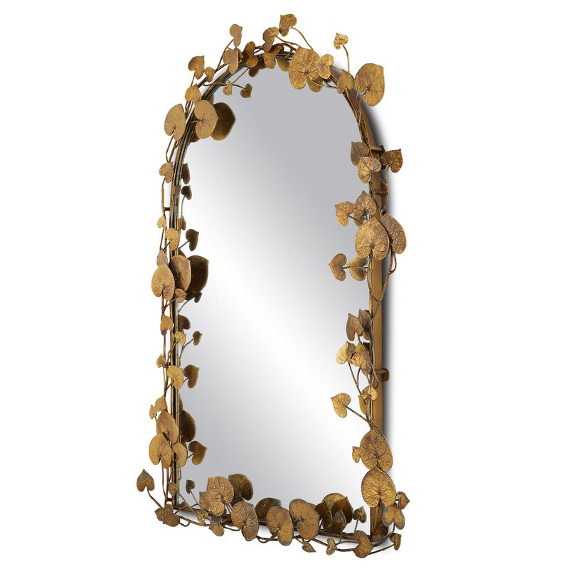 Vinna Brass Rectangular Mirror Decorative Mirrors by Currey and Company