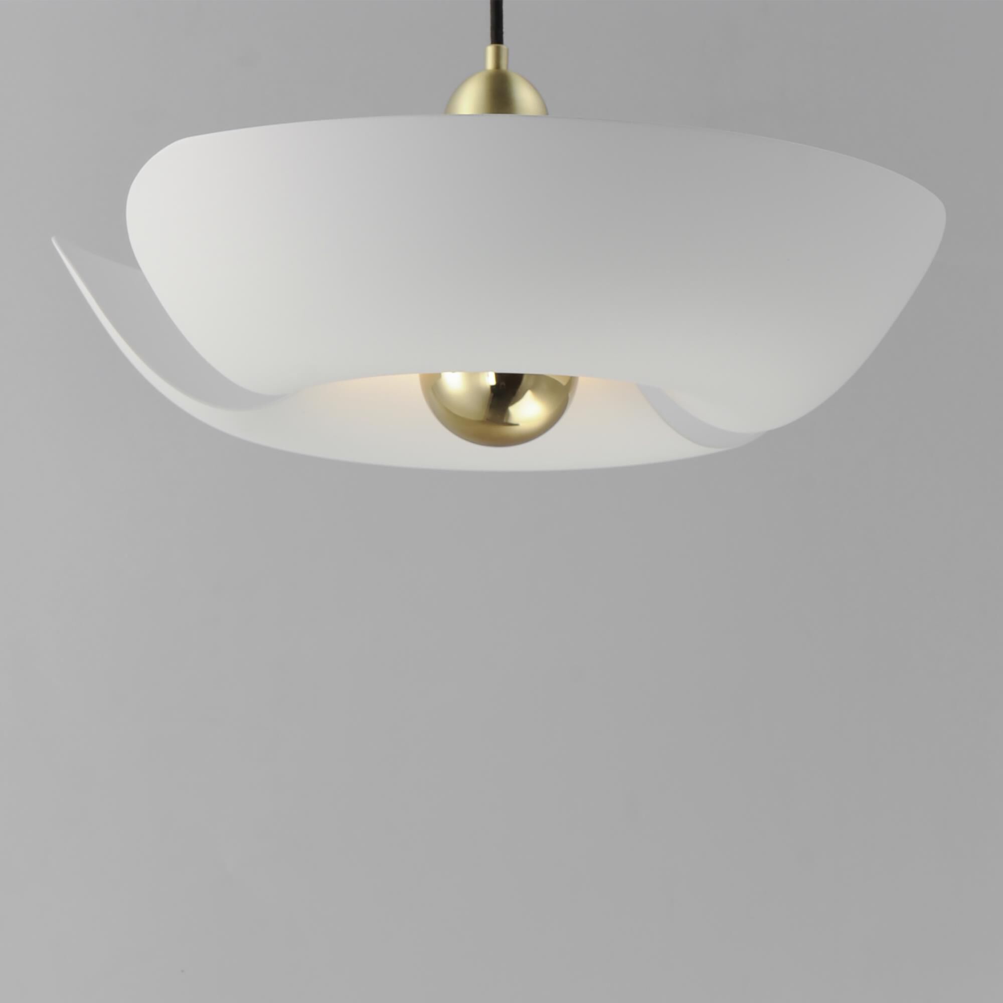 Shown in White/Satin Brass finish