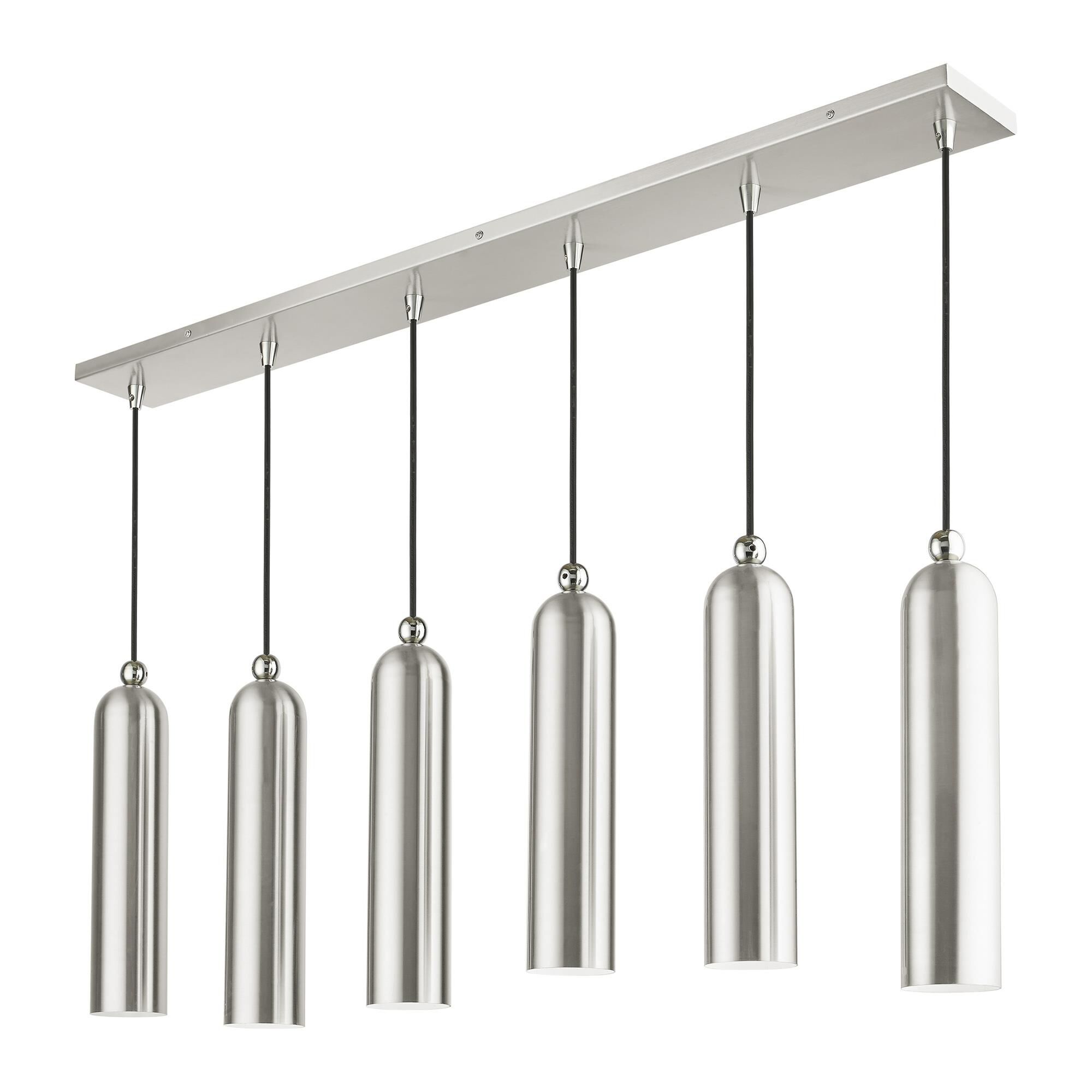 Shown in Brushed Nickel finish and Hand Welded Brushed Nickel shade