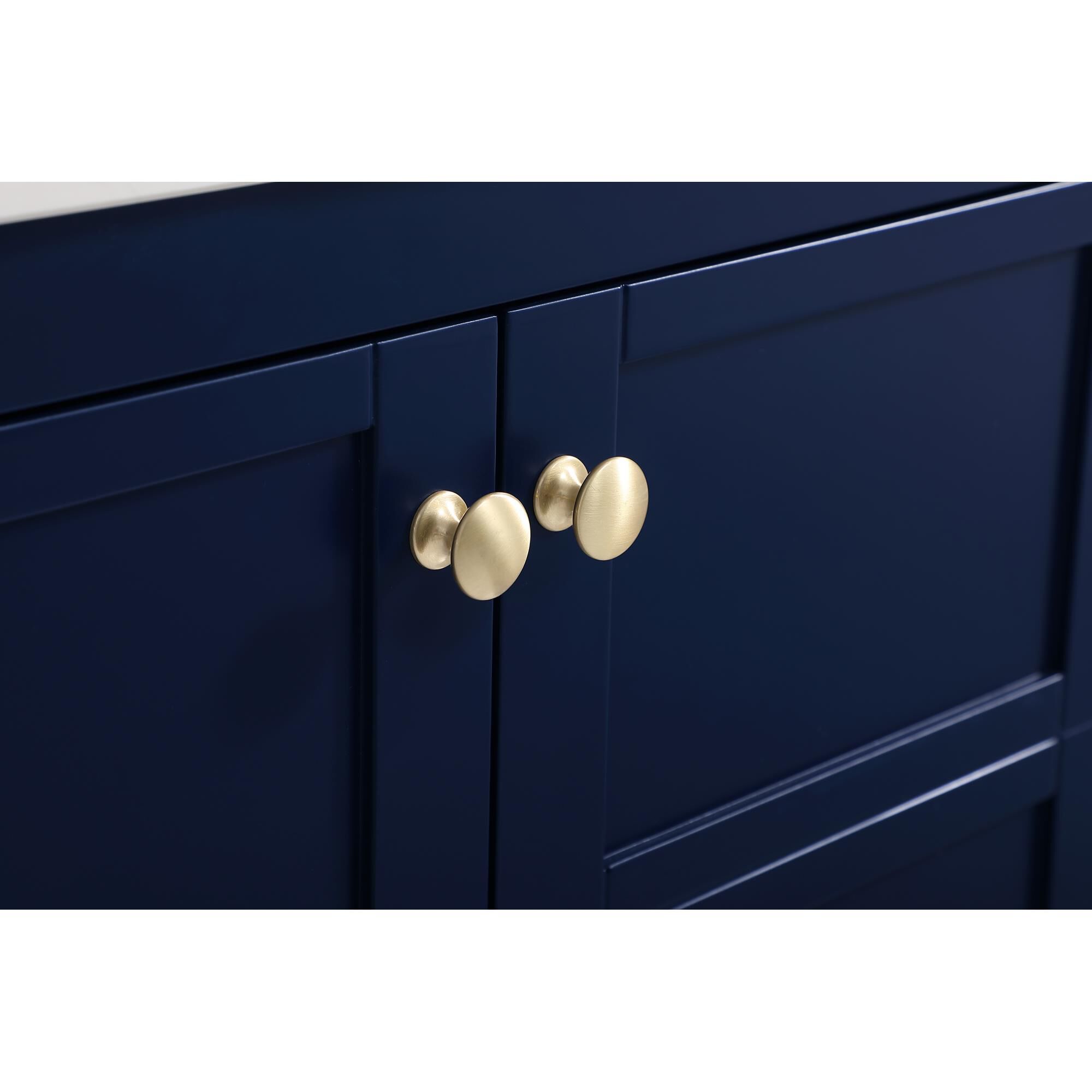 Shown in Blue And Gold With Calacatta Quartz finish