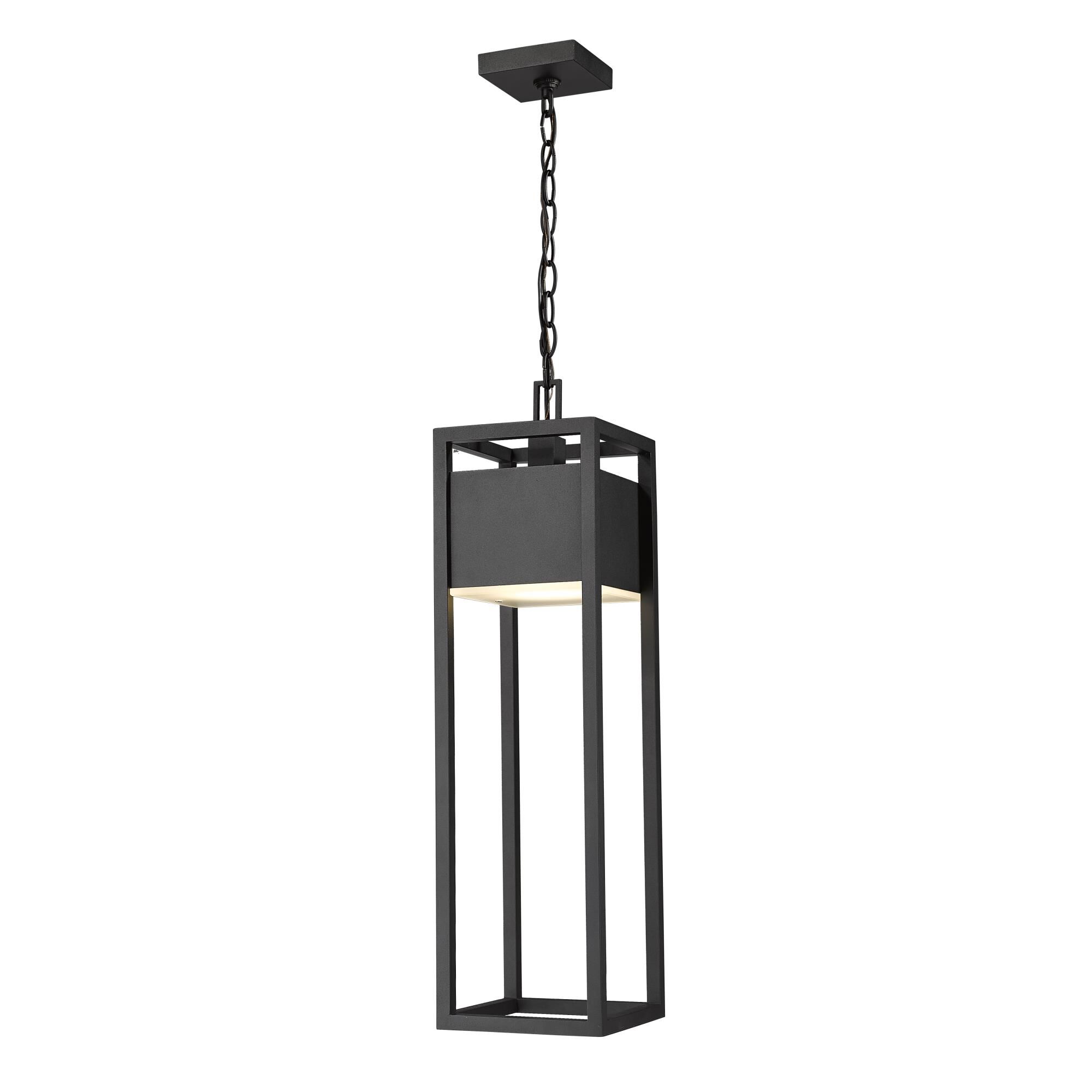 Shown in Black finish and Glass shade