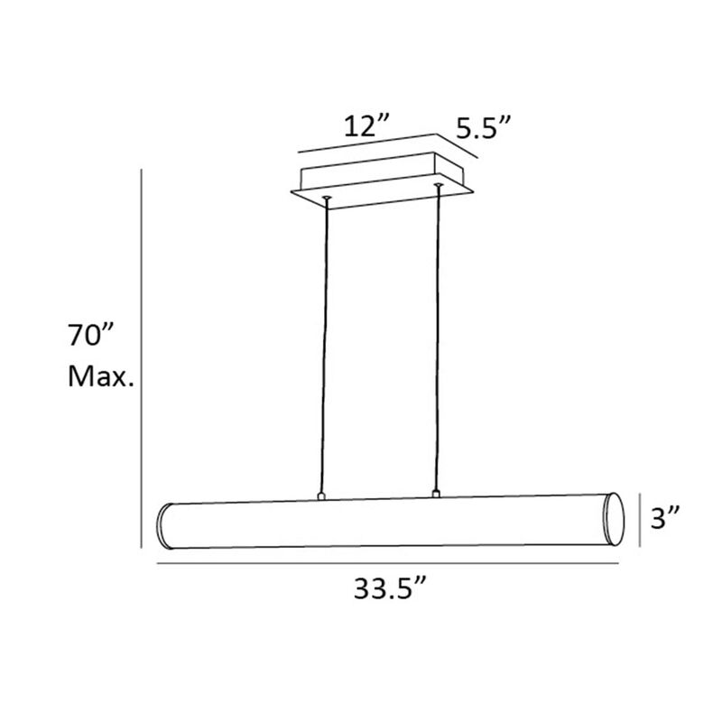 Quilla Linear Suspension Light by Lite Source