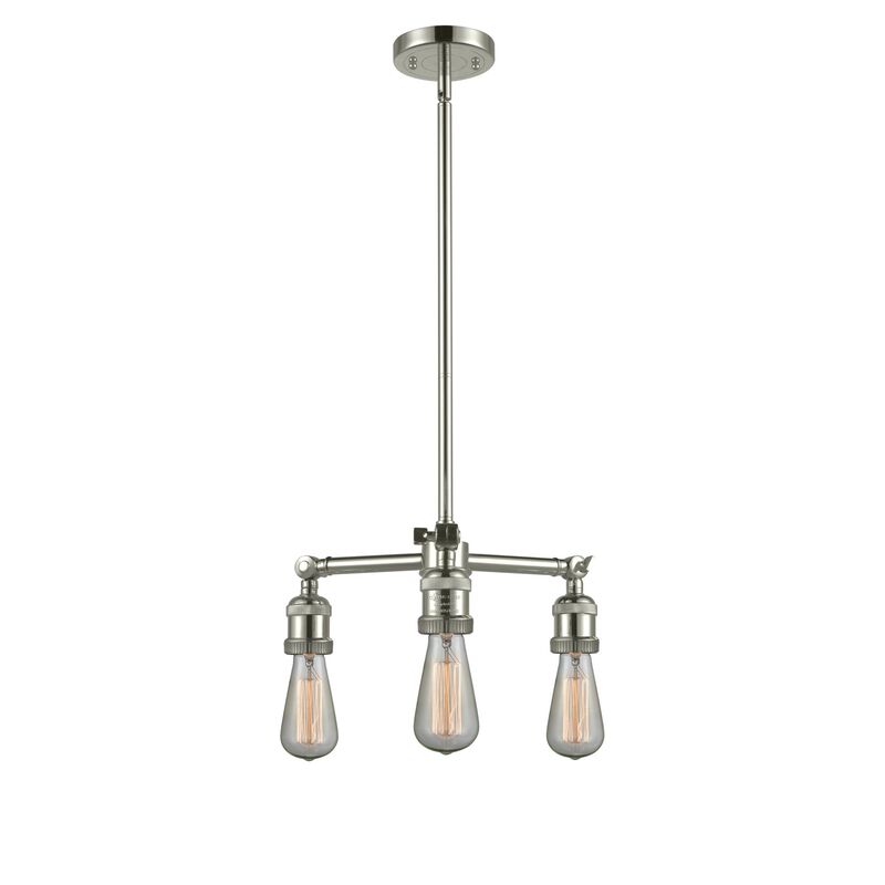 Bruno Marashlian Bare Bulb 15 Inch 3 Light Mini Chandelier by Innovations Lighting