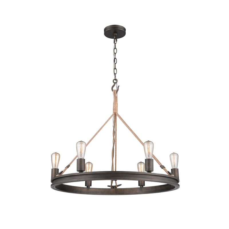 Chatham 26 Inch 6 Light Chandelier by Golden Lighting