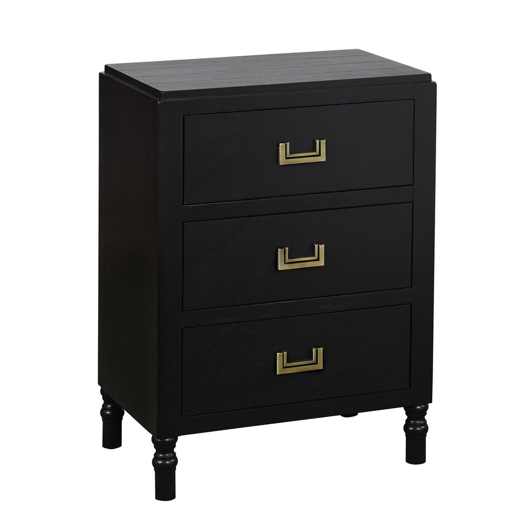 Shown in Black, Antique Gold finish