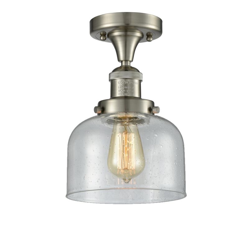 Bruno Marashlian Large Bell 8 Inch 1 Light LED Semi Flush Mount by Innovations Lighting