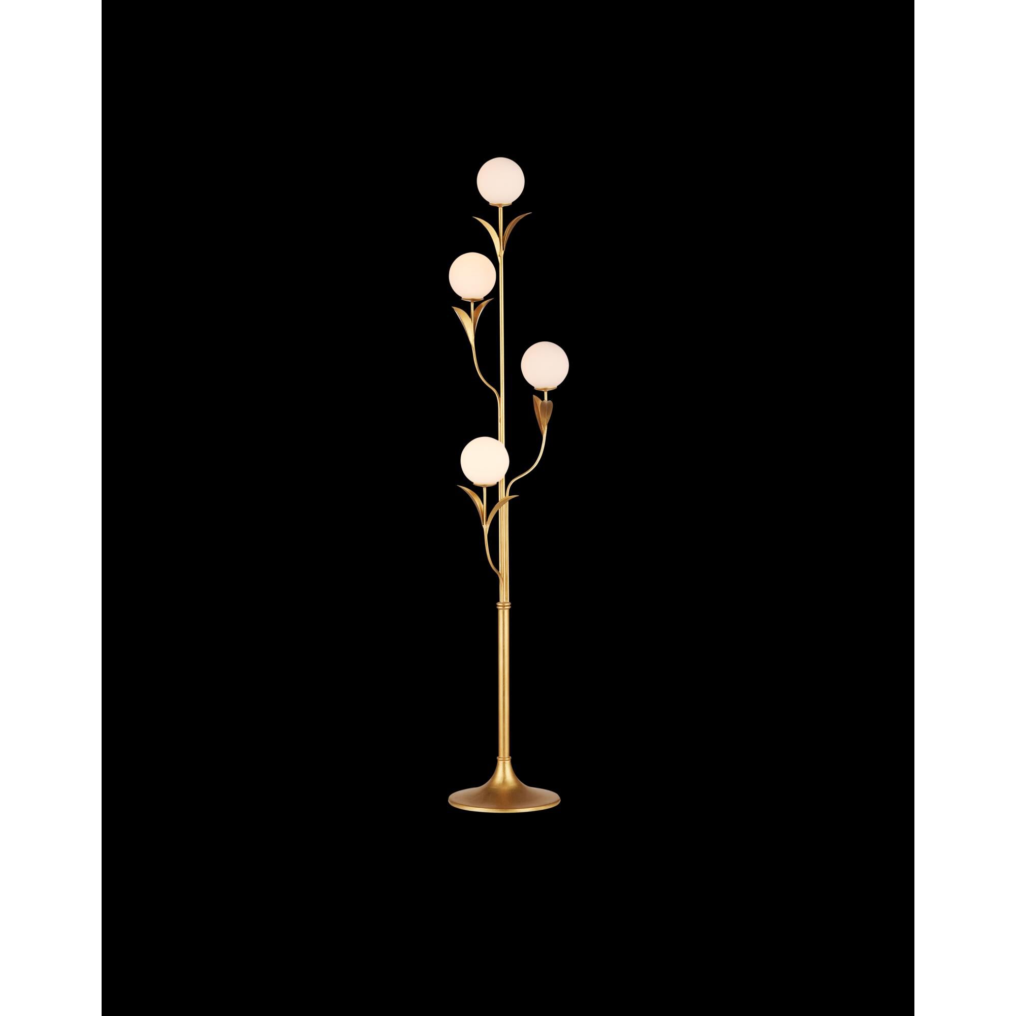 Shown in Contemporary Gold Leaf and Frosted White finish