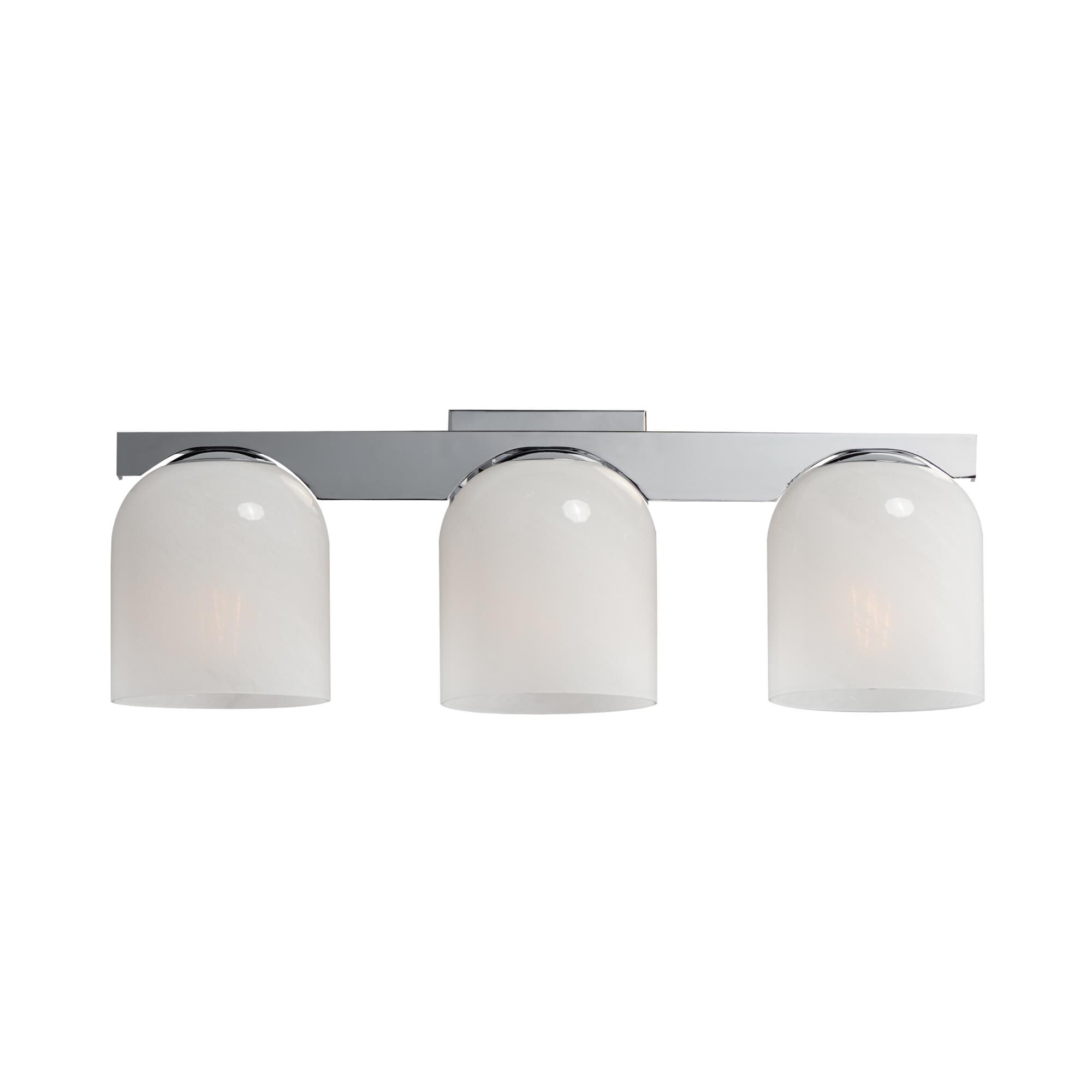 Shown in Polished Chrome finish and Marble glass and Glass shade