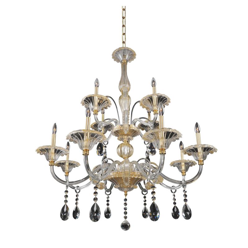 La Rosa 43 Inch 12 Light Chandelier by Allegri