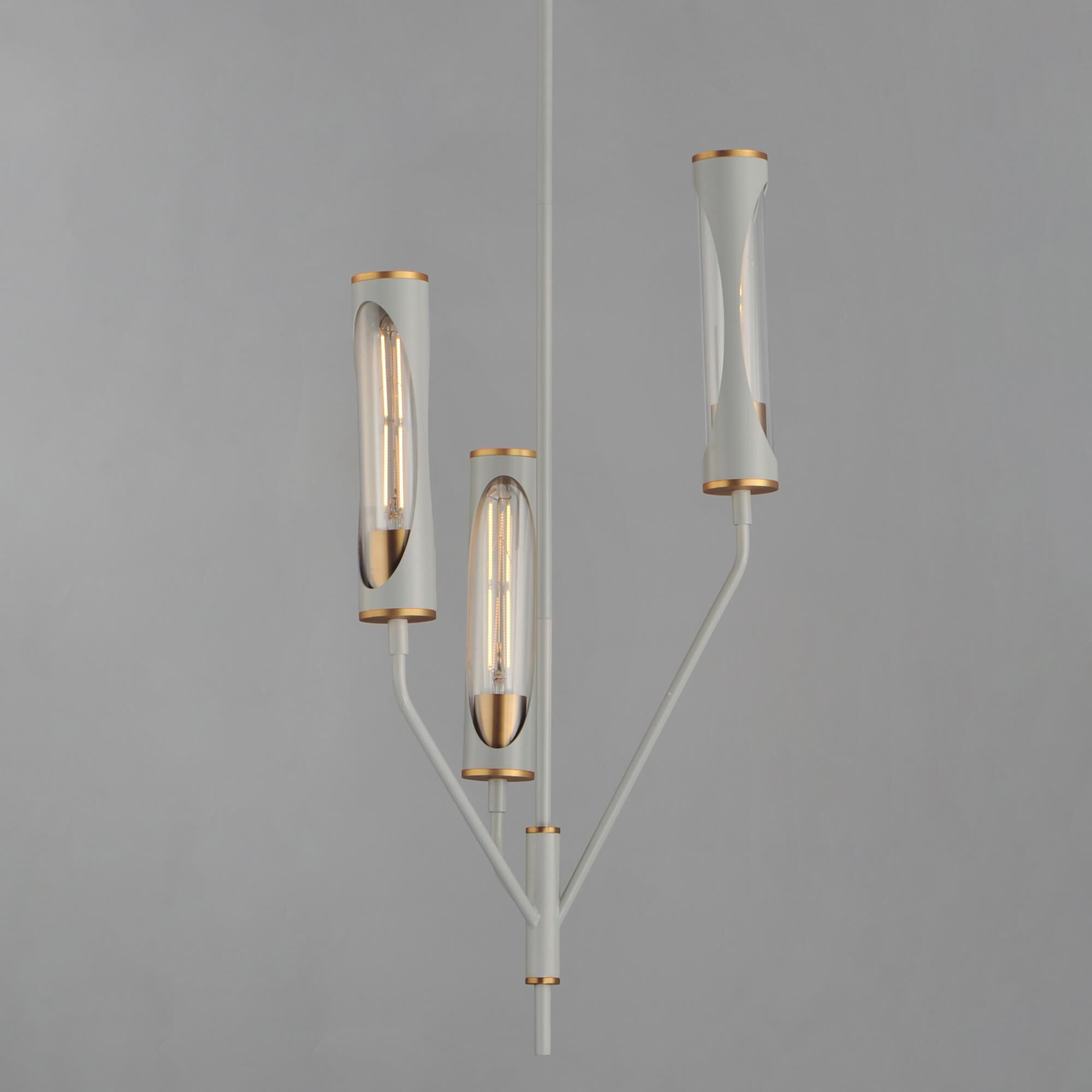 Shown in Light French Gray / Natural Aged Brass finish and Clear glass and Glass shade