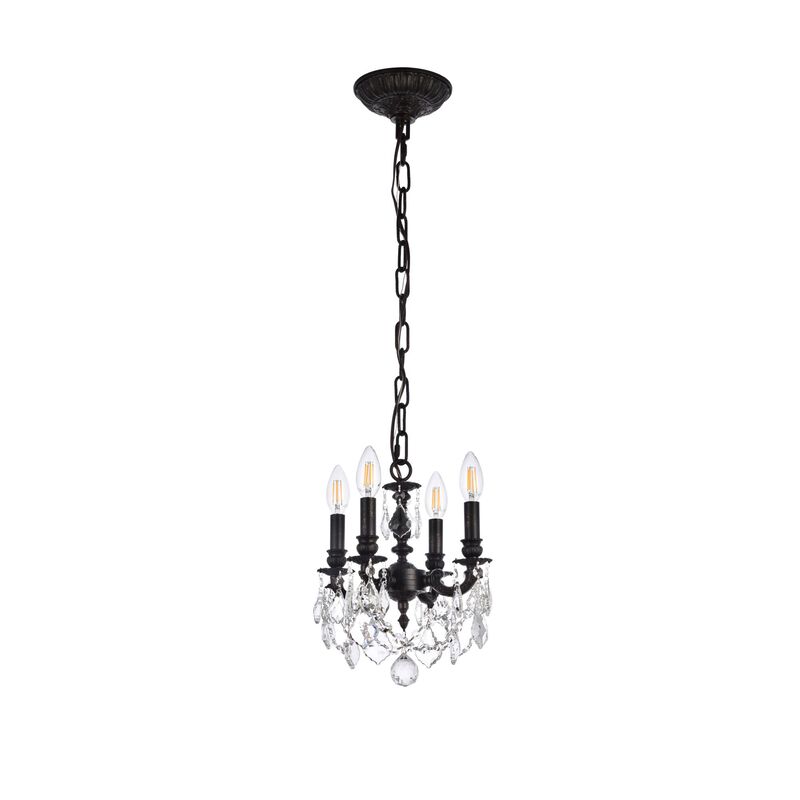 Lillie 10 Inch 4 Light Mini Chandelier by Elegant Lighting