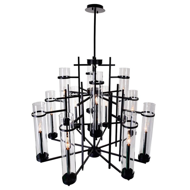 Sierra 38 Inch 12 Light Chandelier by CWI Lighting