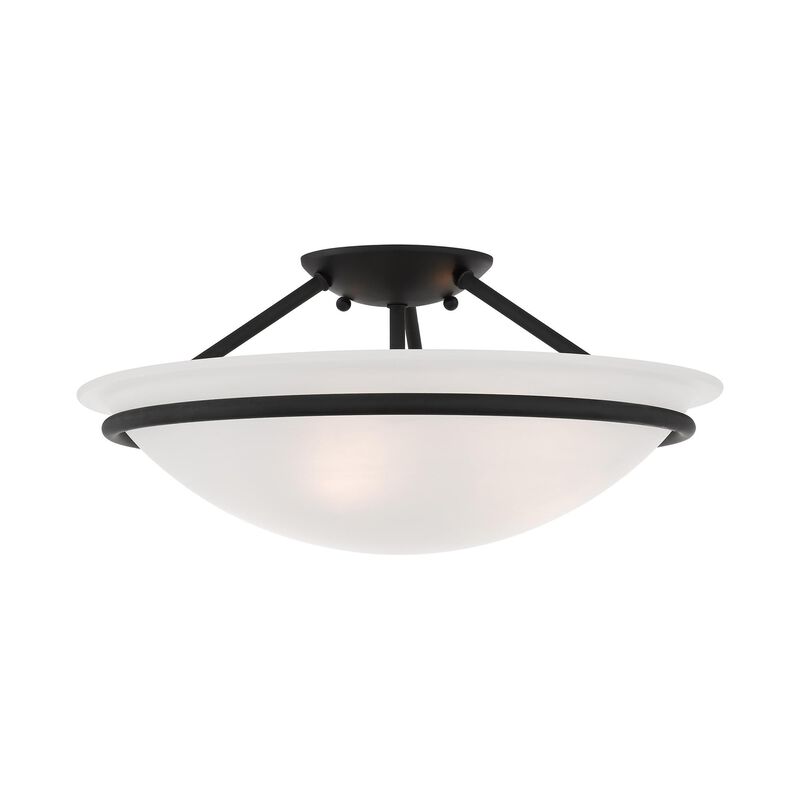 Newburgh 16 Inch 3 Light Semi Flush Mount by Livex Lighting