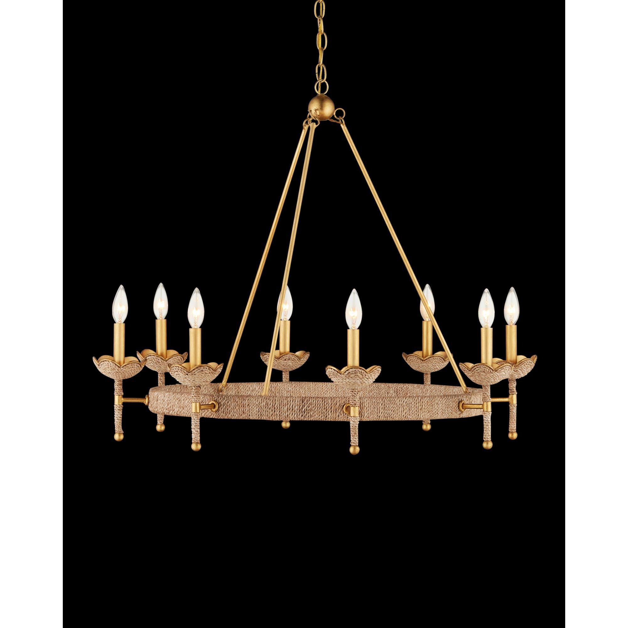 Shown in Natural, Contemporary Gold Leaf and Contemporary Gold finish and Natural Linen shade