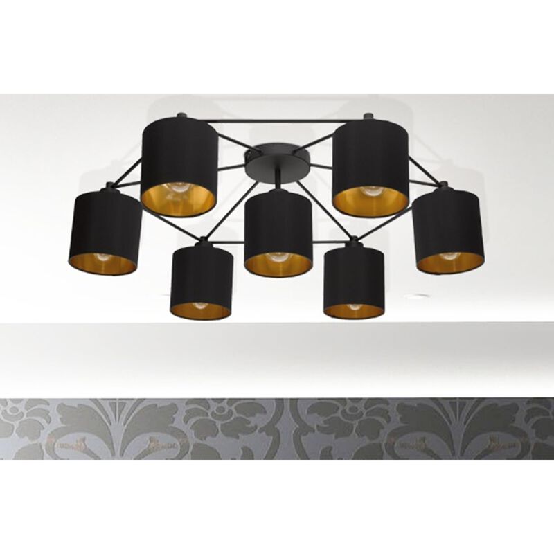 Eglo Staiti 33 Inch 7 Light Semi Flush Mount by Eglo Lighting