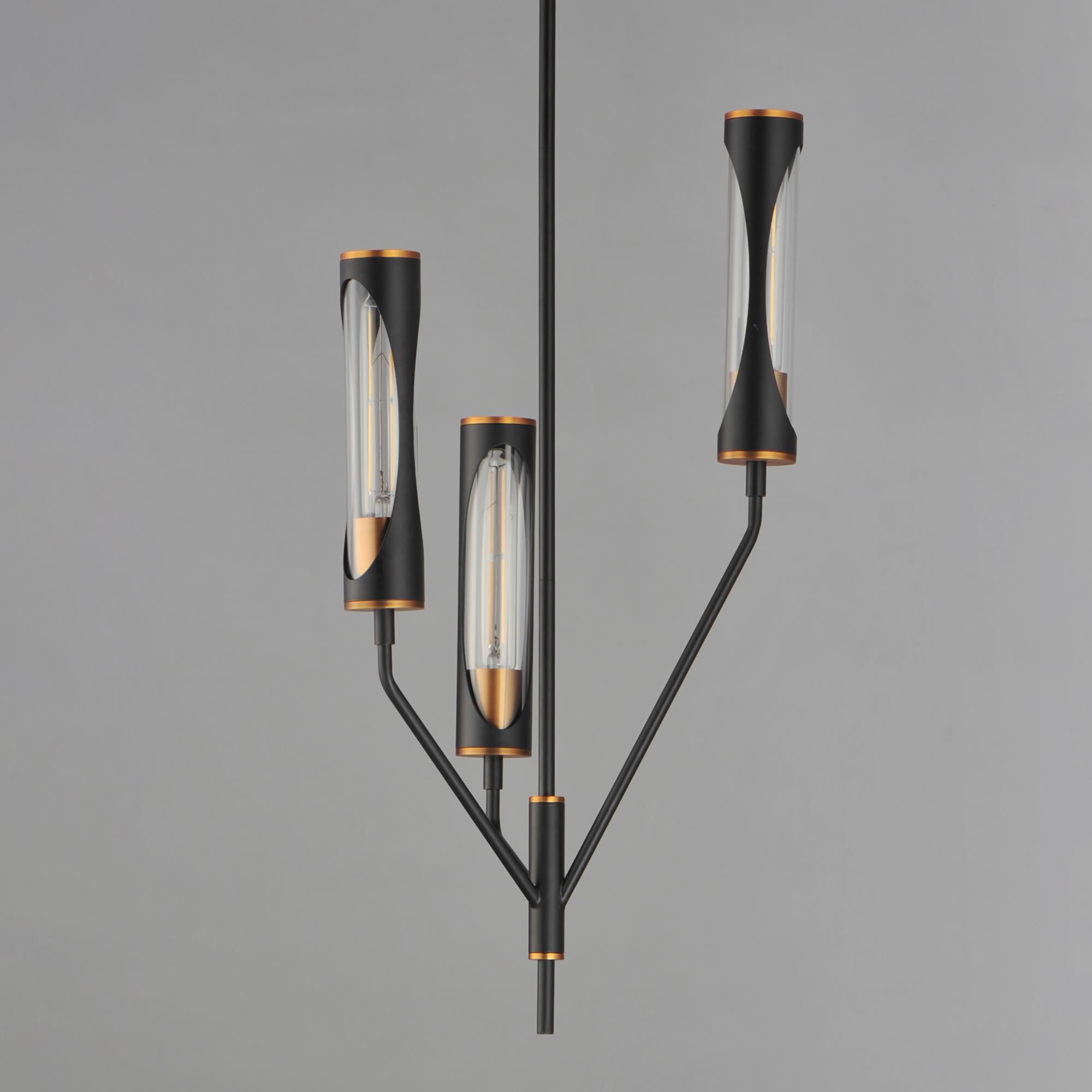 Shown in Black / Antique Brass finish and Clear glass and Glass shade