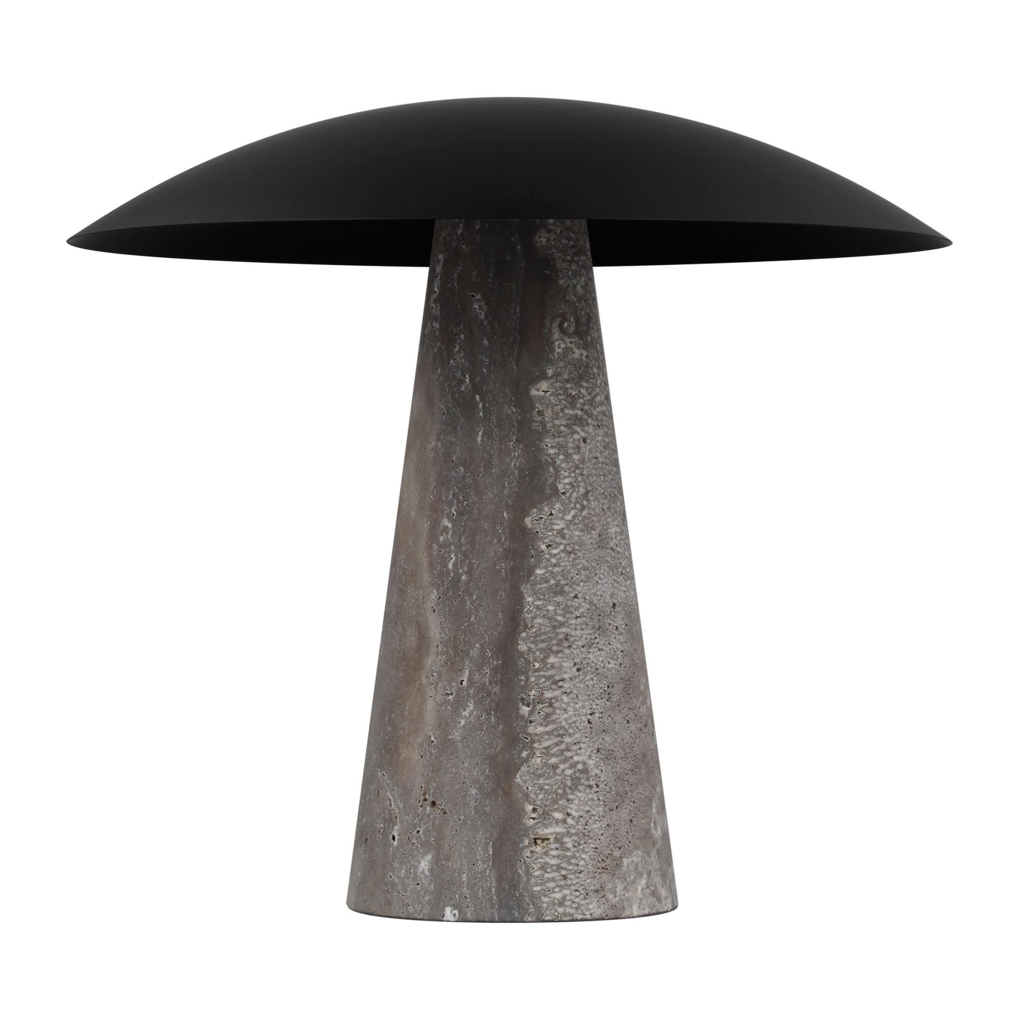 Shown in Dark Bronze/Dark Travertine finish and Brass shade