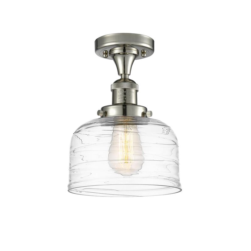 Bruno Marashlian Large Bell 8 Inch 1 Light LED Semi Flush Mount by Innovations Lighting